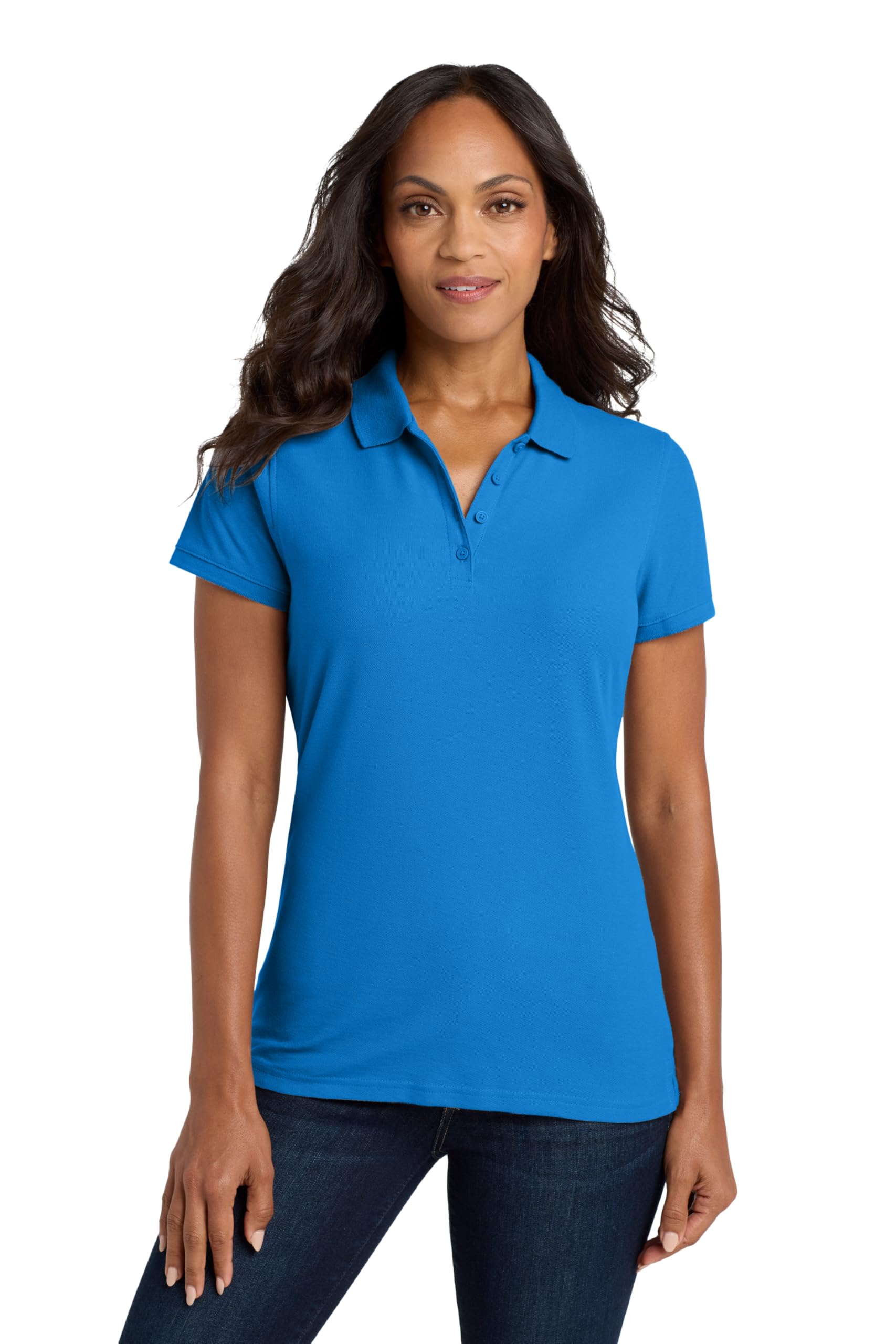 Port Authority Ladies core classic Pique Polo L100 coastal Blue XL