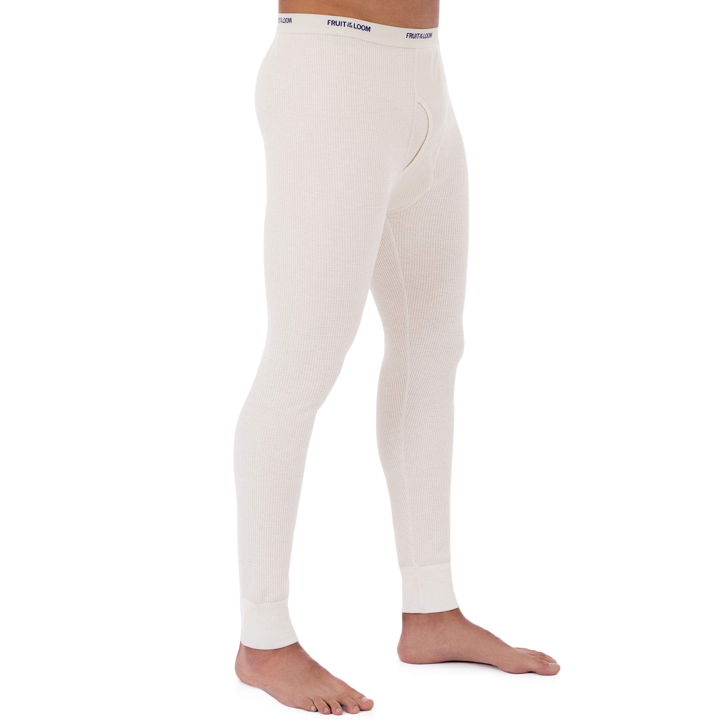 Fruit of the Loom Men's Classic Midweight Waffle Thermal Underwear Bottoms (1-Pack), Natural, 4X-Large