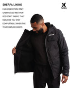 Hurley Men's Winter Jacket - Vinson Heavyweight Parka Coat - Weather Resistant Snowboard Ski Jacket for Men (S-XL), Size Medium,