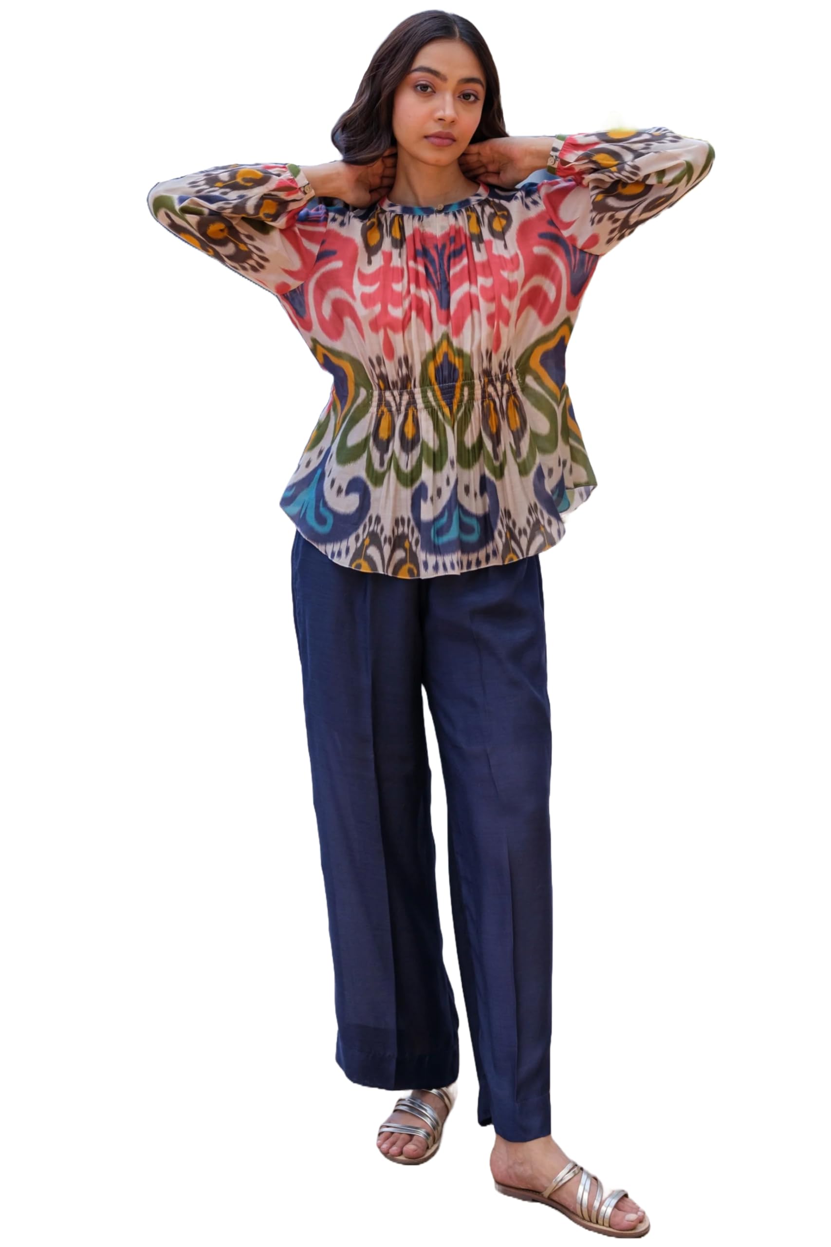 ANNI DESIGNER Womens Rayon Blend Short Length Printed Co-Ord Set (Paran Grey_XXL_Grey_XX-Large)