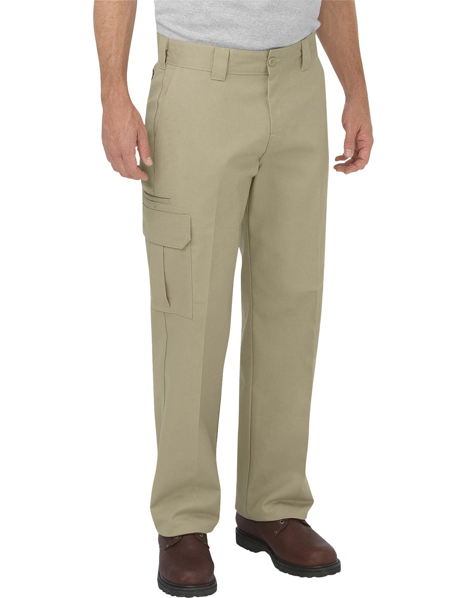 Dickies mens Relaxed Straight Flex Cargo work utility pants, Desert Sand, 32W x 30L US