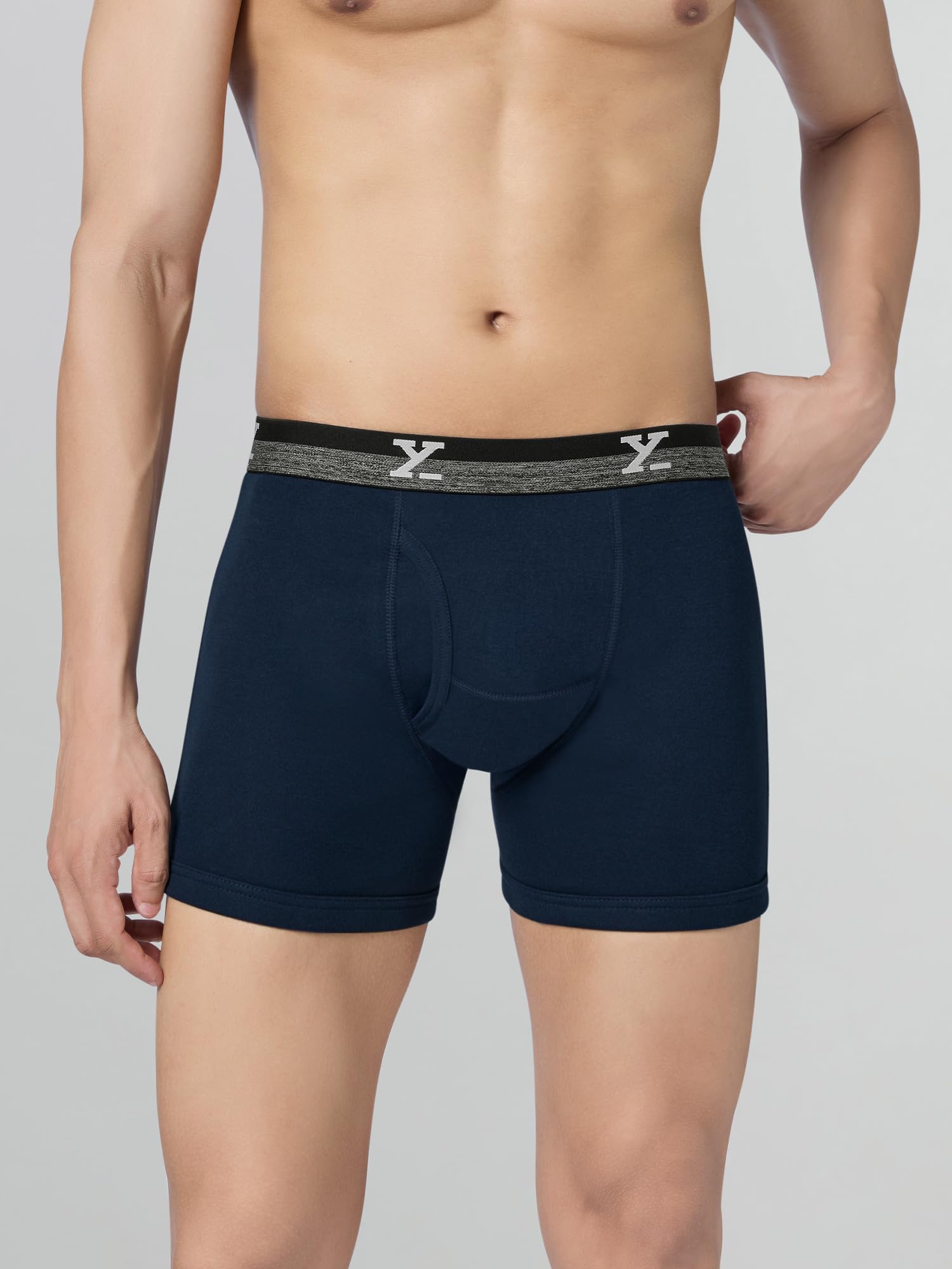 XYXX Mens Nova Cotton Boxer Brief for Men Pack of 2 |Regular Fit with intellifresh No-Marks Waistband | Solid Underwear for Men