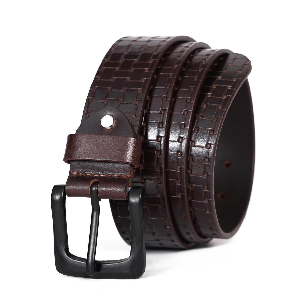 Ms Pet House MenS Genuine Leather Belt | Classic Pin Buckle | Formal & Casual Belt For Jeans & Dress Pants | Ideal Gift Box For 26-34