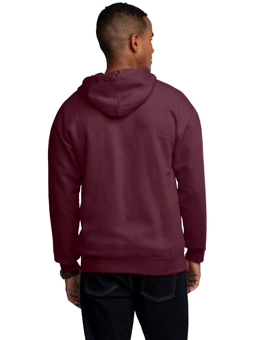 Fruit of the Loom Eversoft Fleece Hoodies, Pullover, Moisture Wicking & Breathable, Sizes S-4x, Maroon Full Zip, X-Large