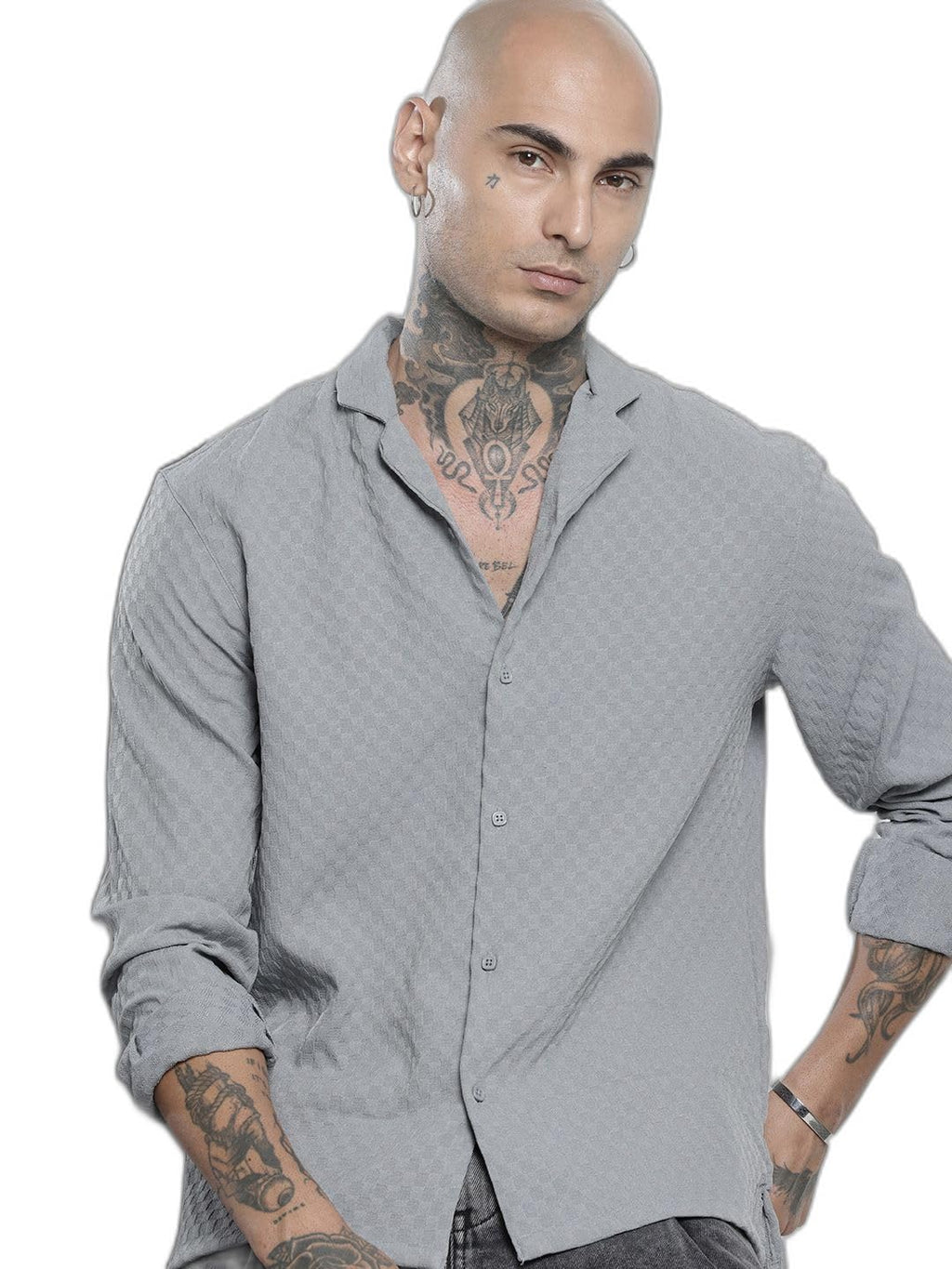 The Indian Garage Co Mens Relaxed Fit Solid Resort Wear Sweater