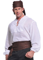 Underwraps Costumes Men's Renaissance Pirate Shirt, Cream, One Size