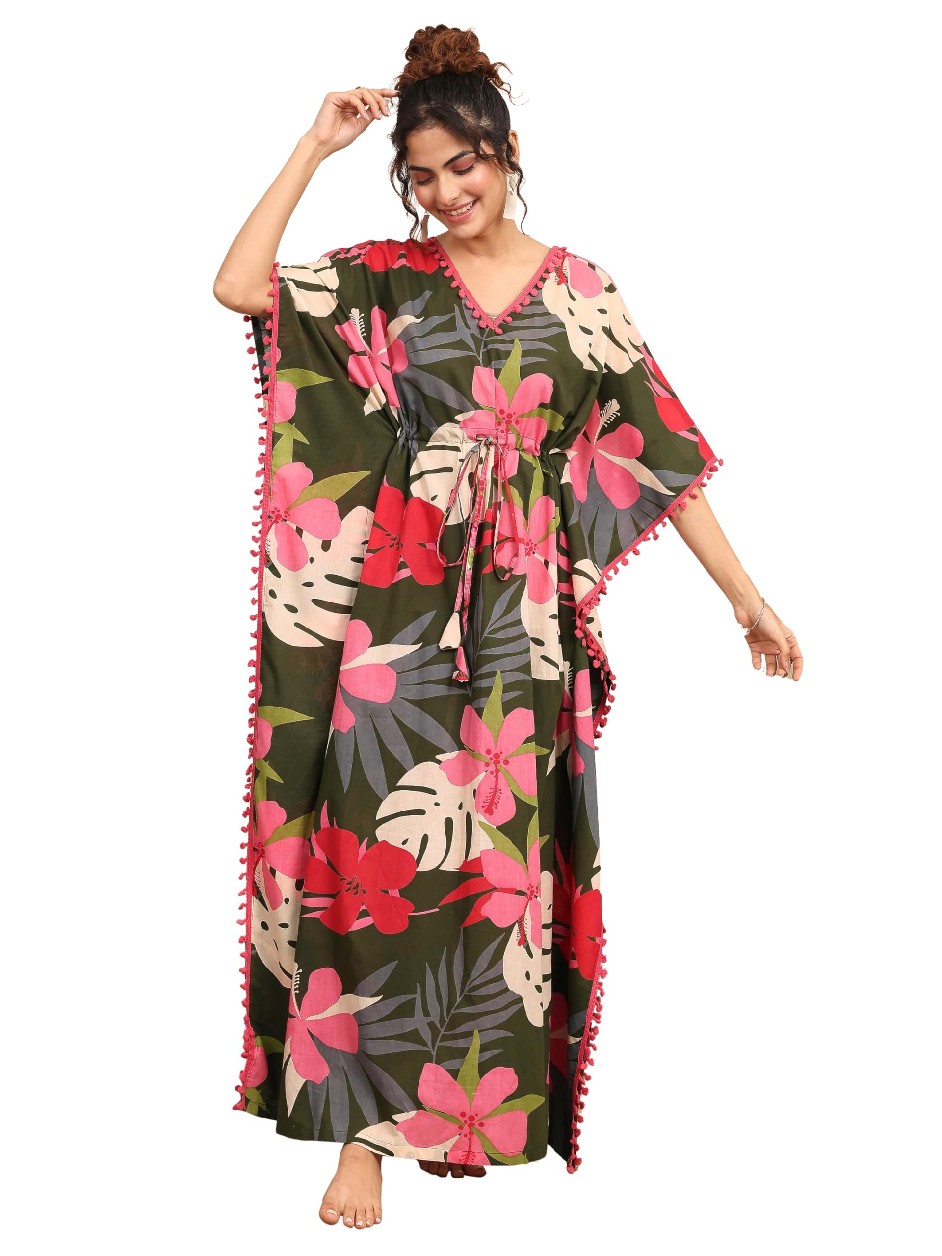 Libas Printed Cotton Kaftan Night Dress