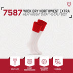 FoxRiver mens Wick Dry Northwest Extra-heavyweight Boot & Field Over-the-calf hiking socks, White, Large US