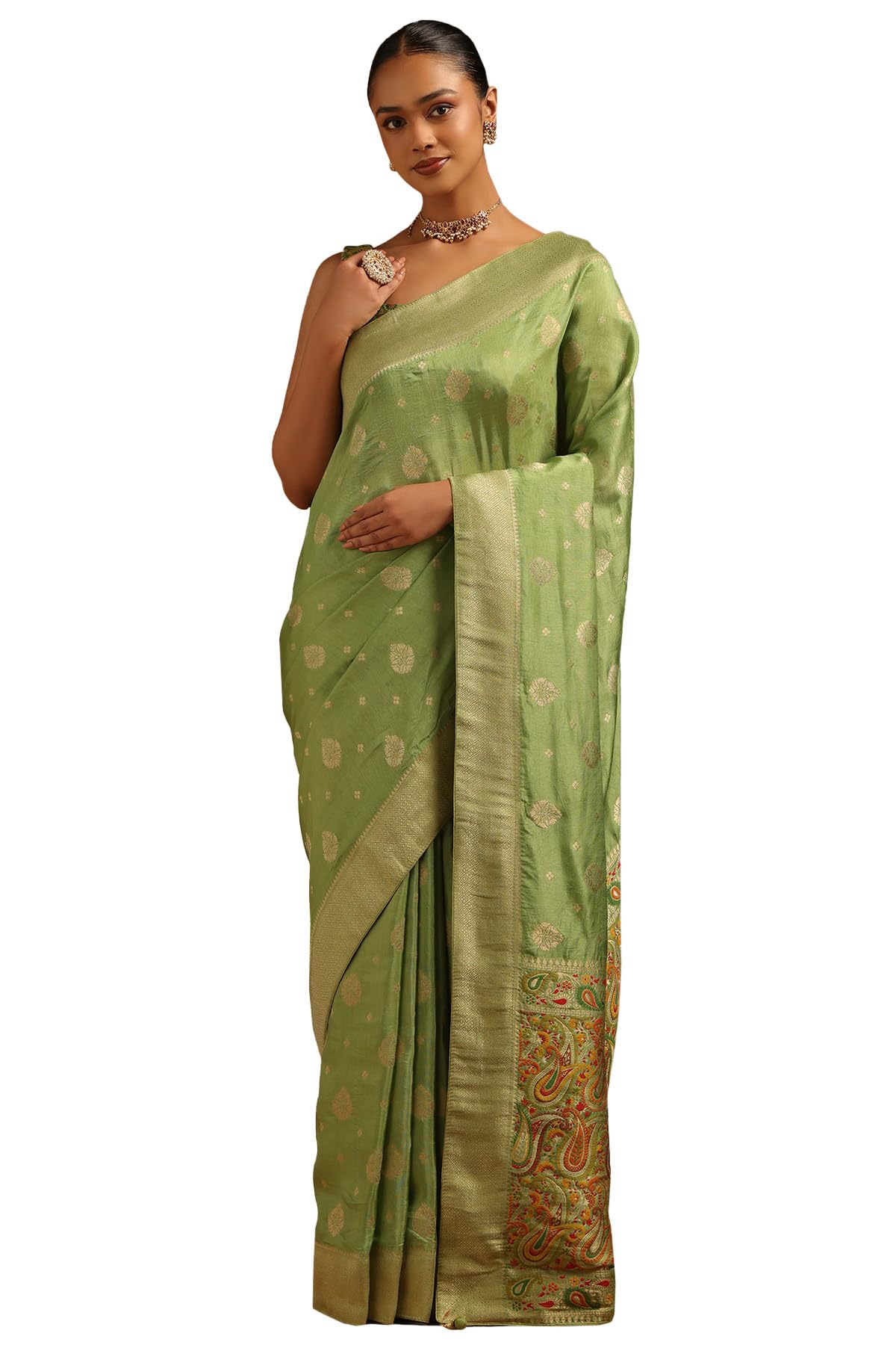 Soch Women Dola Silk Woven Design Saree