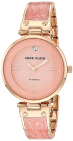 Anne Klein Women's Genuine Diamond Dial Bangle Watch (Model: AK/2512LPRG)