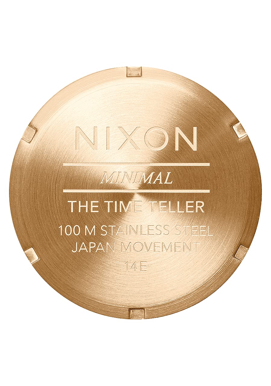 Nixon Time Teller All Gold/Black Sunray Womens Watch (37mm. Gold/Black Sunray Face & Gold Metal Band)