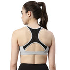 Enamor SB08 Racer Back Medium Impact Cotton Bra - Padded, Wirefree & High Coverage