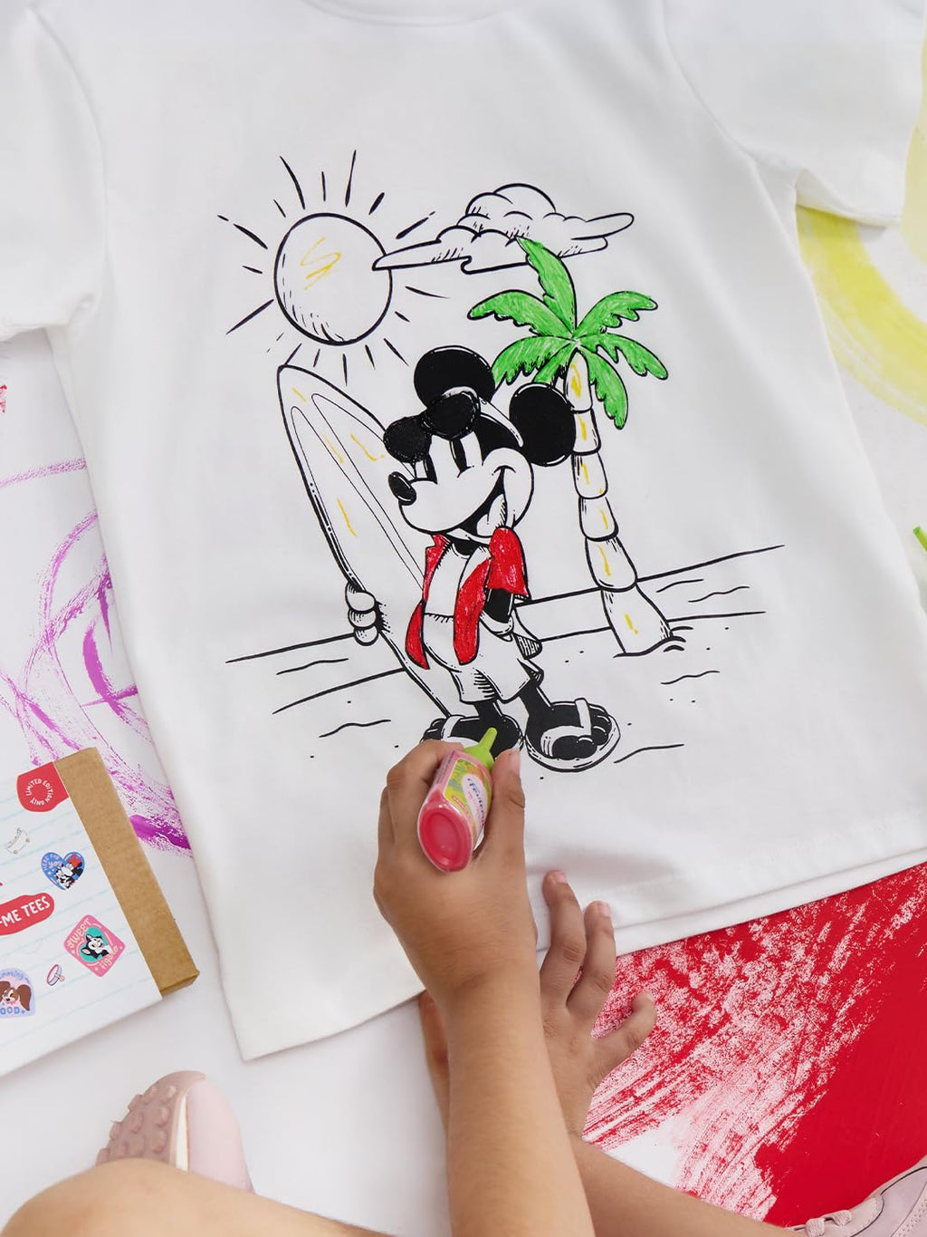 The Souled Store Official Mickey Mouse: Magic Adventure Boys Short Sleeves Round Neck White Graphic Printed Cotton T-Shirts