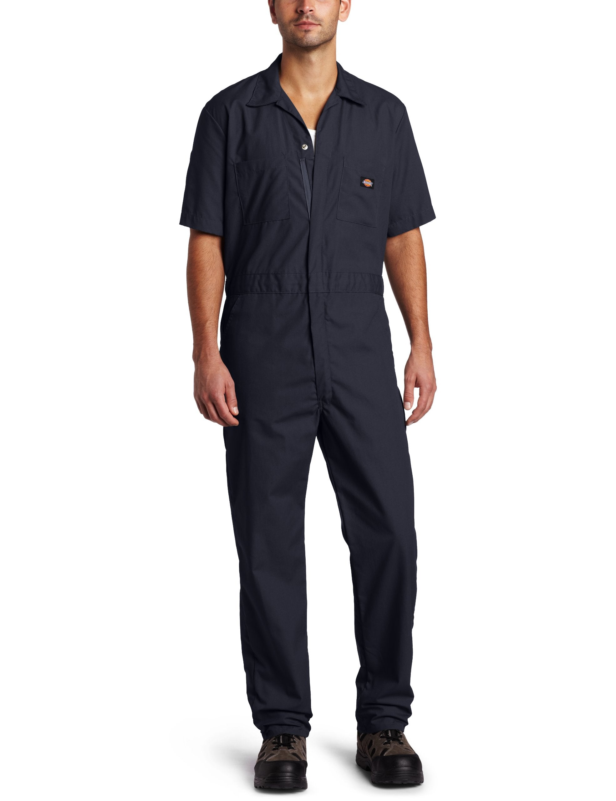 Dickies Men's Short Sleeve Coverall, Dark Navy, Medium Tall