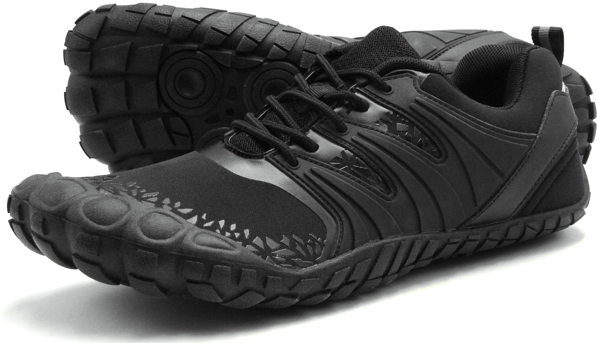 Oranginer Men's Zero Drop Shoes Barefoot Comfortable Five Toe Shoes for Men Black Size 12.5