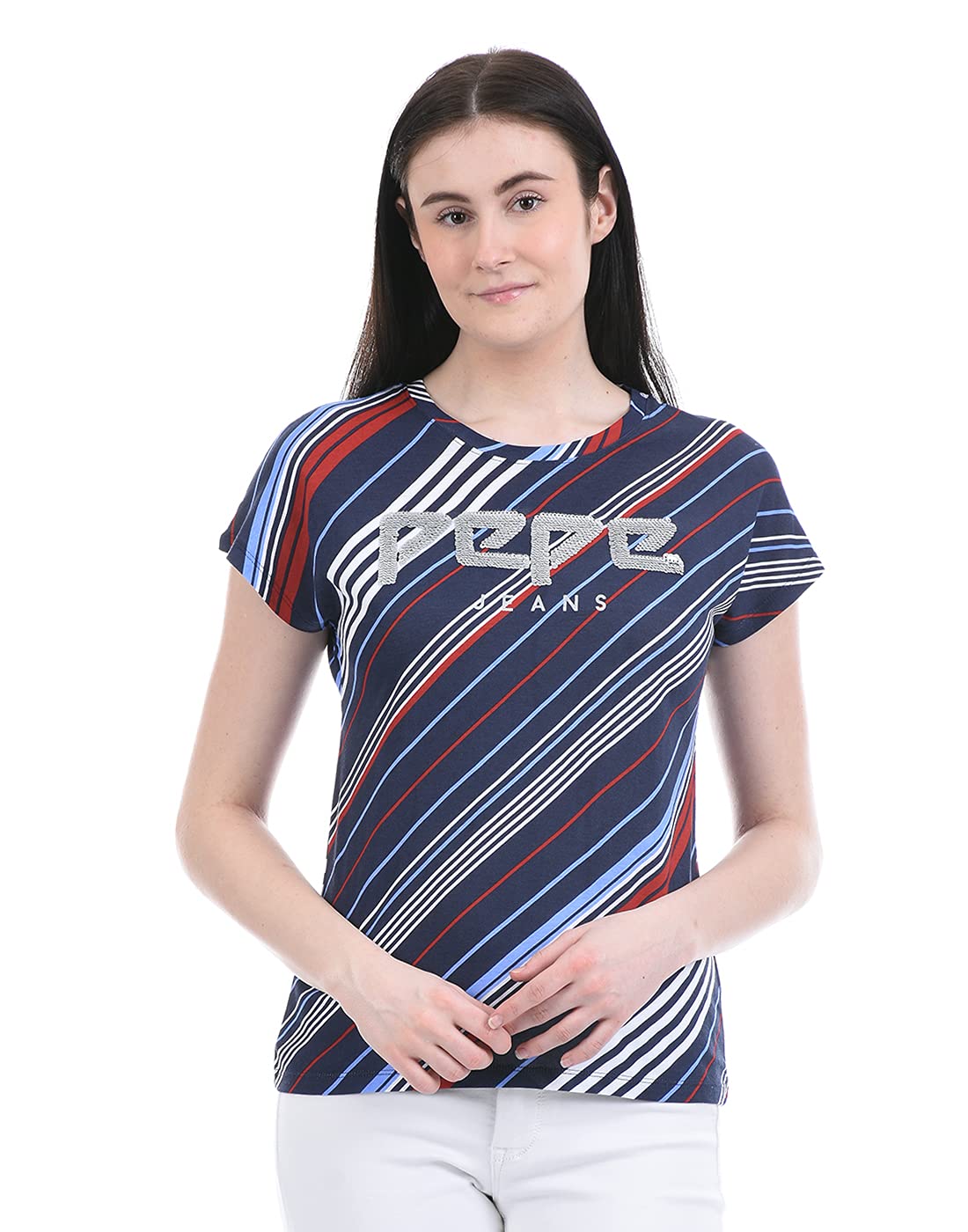 Pepe Jeans WomenS Plain Regular Fit T-Shirt (Pl504761 Multi_S
