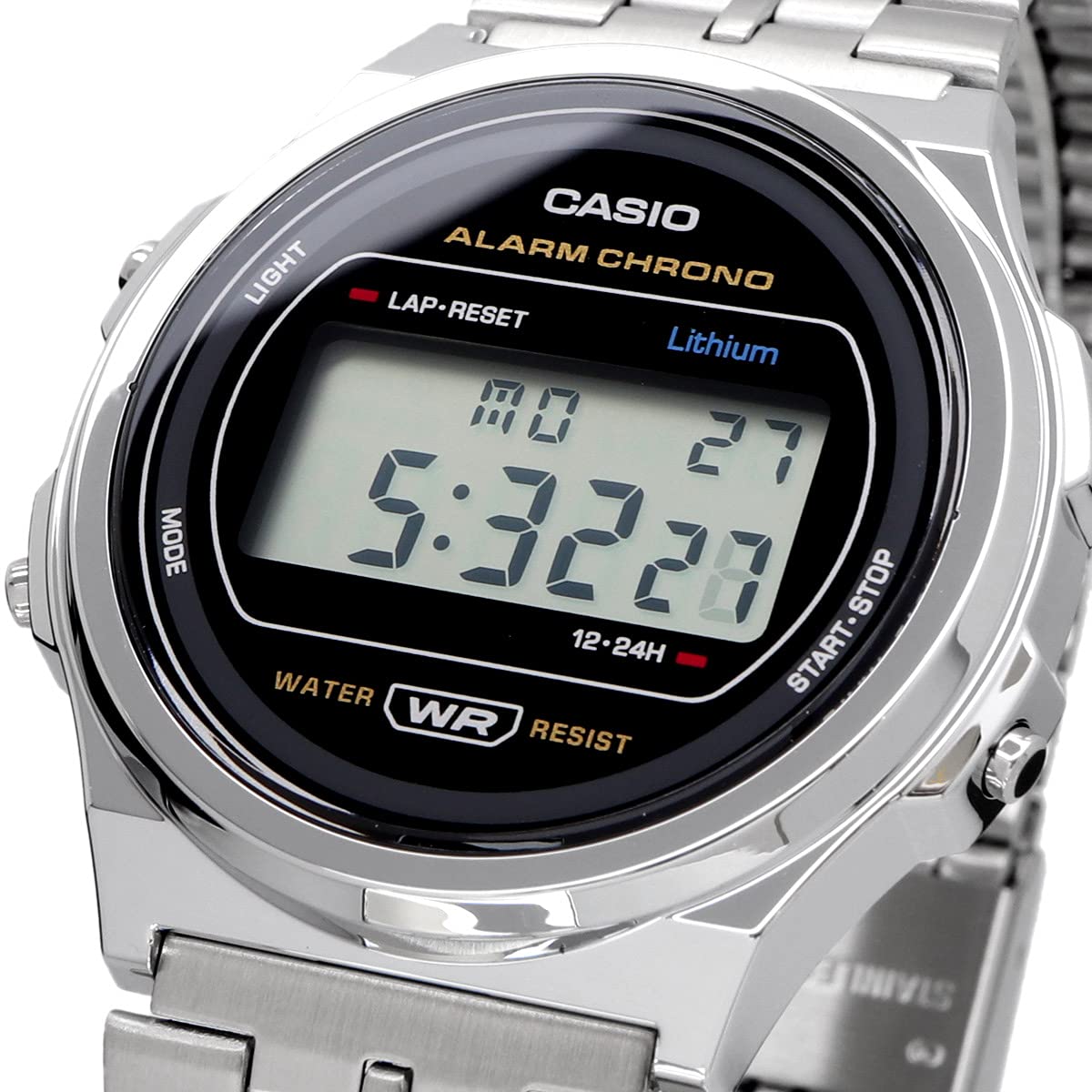 Casio A171 Vintage Stainless Steel Resin Digital A171WE-1A A171WE-1 Unisex Watch