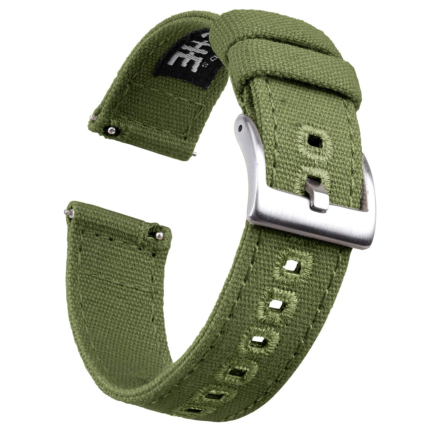 Ritche Christmas Gift 20mm Canvas Wristbands Watch Bands for Galaxy Watch 6 Classic Omega x Swatch Moonswatch Replacement Quick 