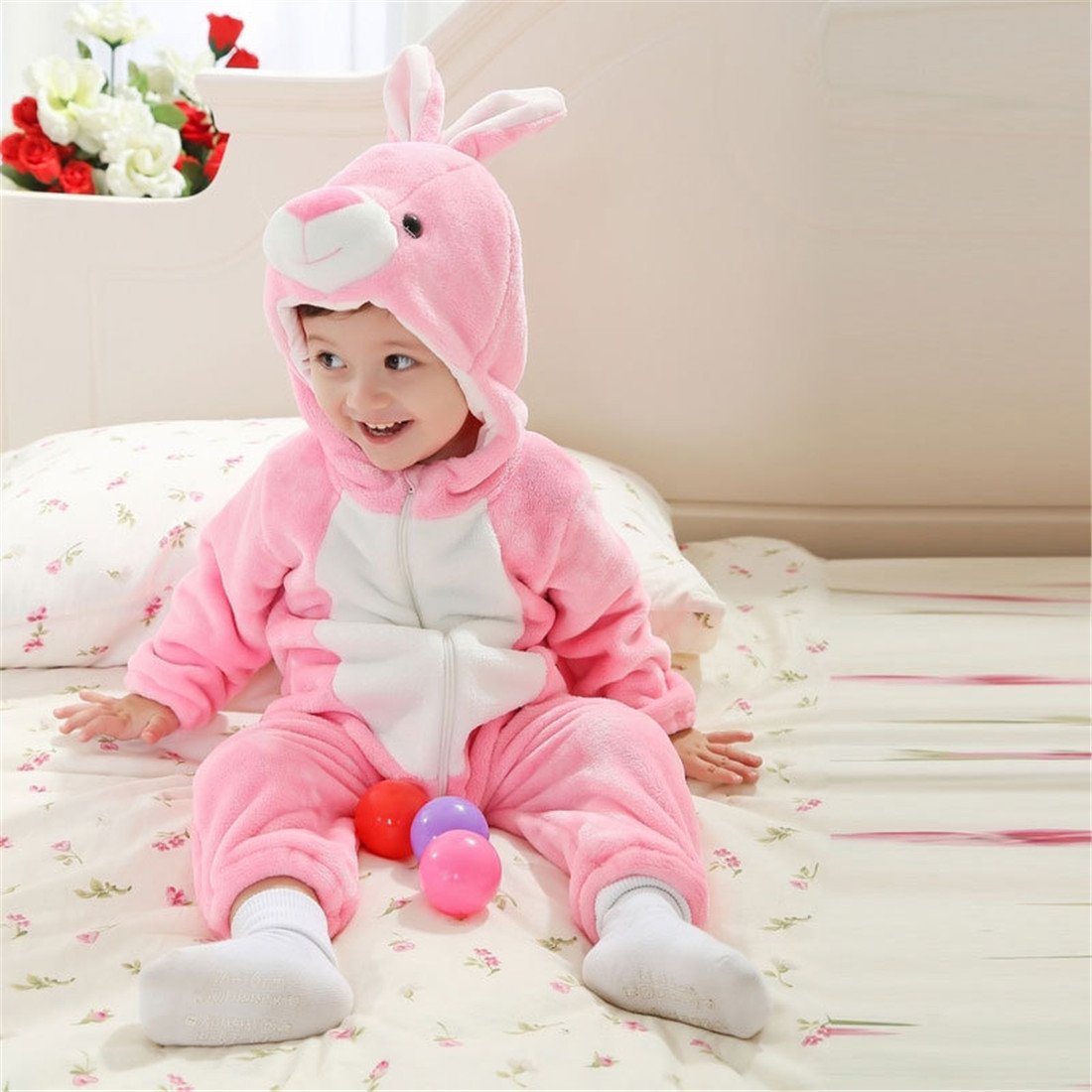 QZERPLAY Unisex Children Panda Halloween Costumes Cartoon Outfit Romper