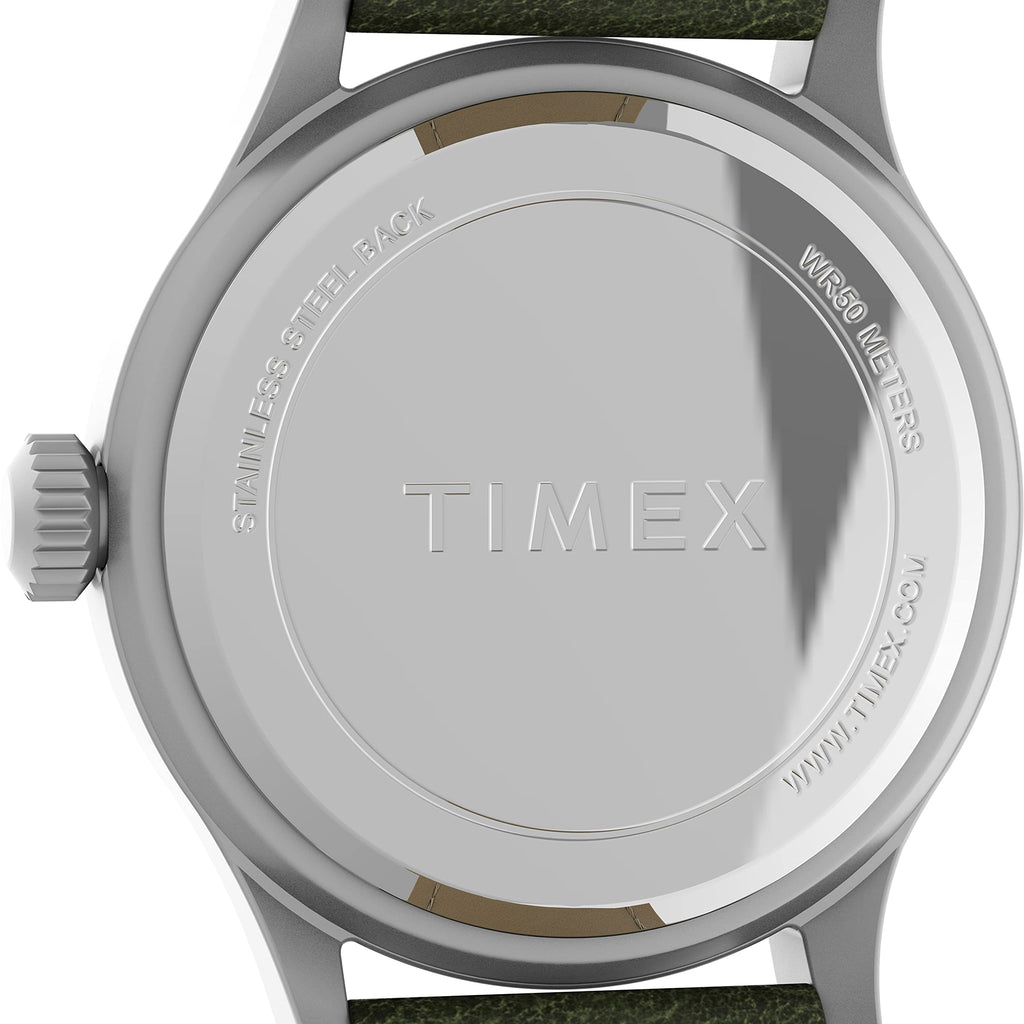 Timex Men's Expedition Scout 40mm Quartz Leather Strap, Green, 20 Casual Watch (Model: TW4B229009J)