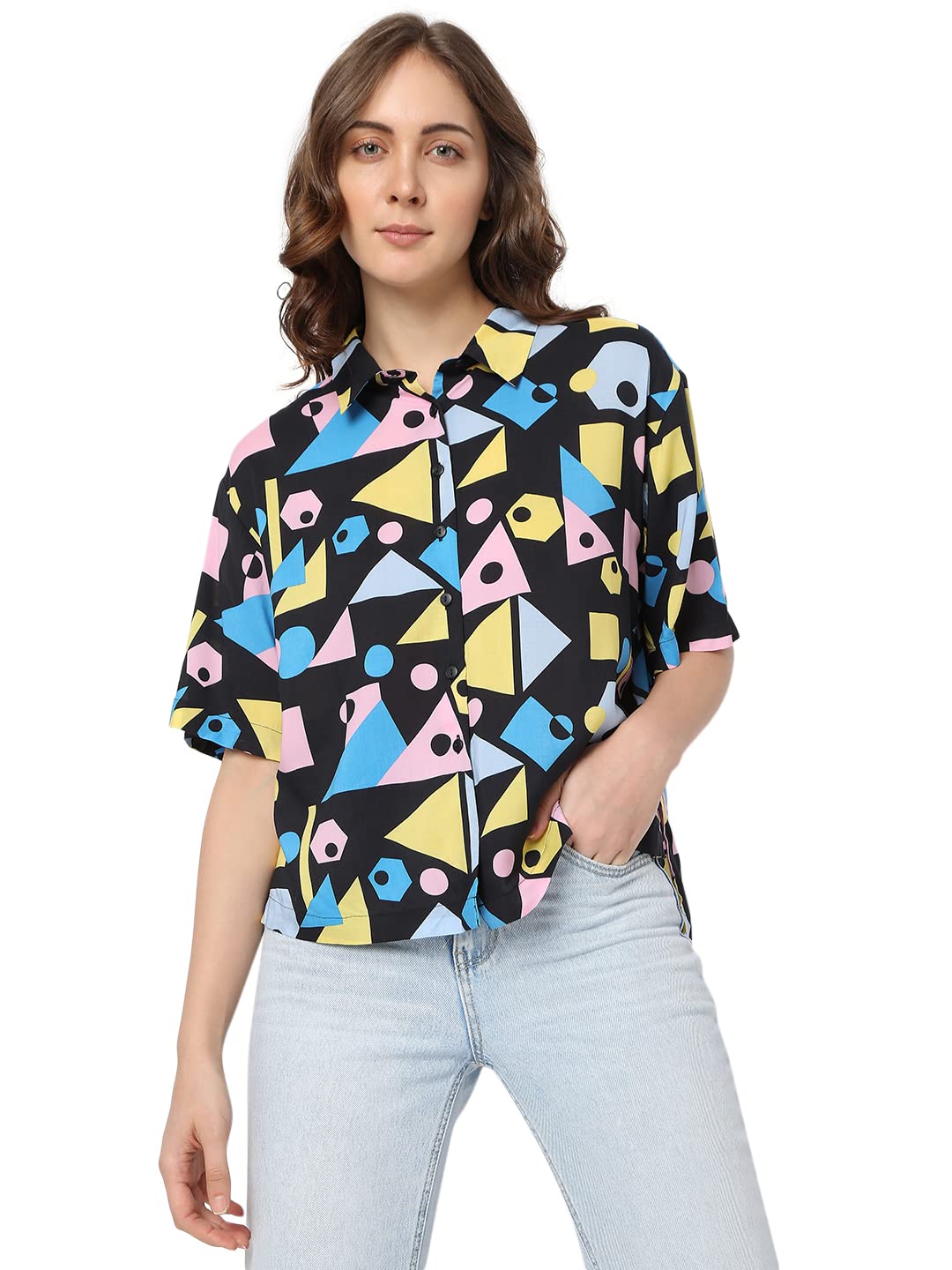 Vero Moda Relaxed Fit Shirt (10292973_Black_Xs)