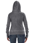 Ladies Zen Full-Zip Fleece Hooded Sweatshirt - cEMENT - XS(D0102H78FMJ)