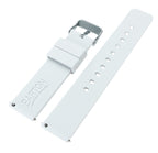 BARTON WATCH BANDS 22mm White Soft Silicone Quick Release Straps