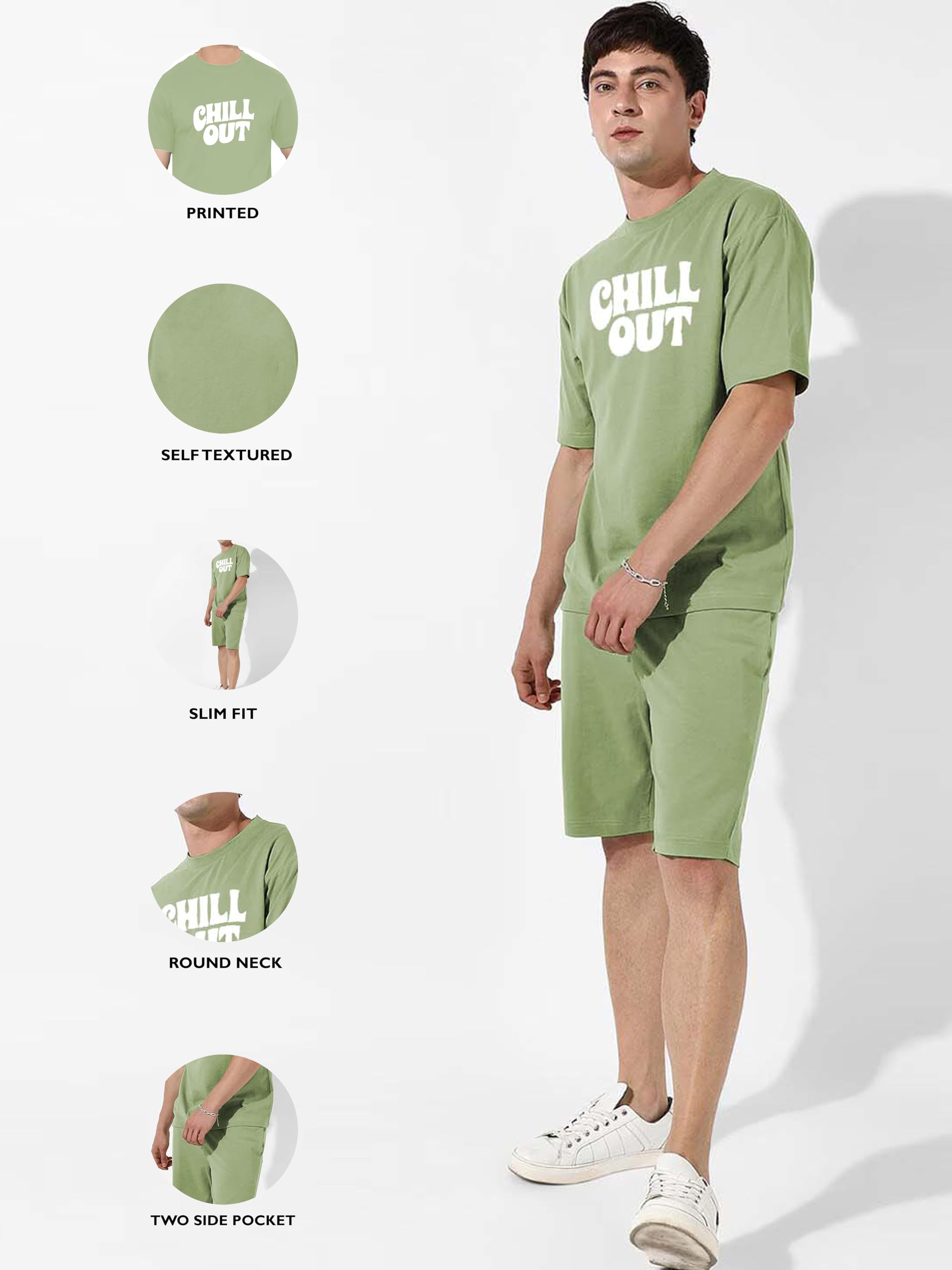 Finivo Fashion MenS Night Suit | Co-Ord Set | Lounge-Wear Nightdress Pajama Set | Summer Night Wear | Printed Casual Pajama Shor