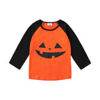 Halloween Pumpkin Toddler Baby Girls Boys Long Sleeve Shirts Raglan Shirt Baseball Tee Cotton T-Shirt (Halloween, 3 Years)