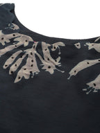 Varanga WomenS Round Neck Floral Printed Embroidered Kurta Paired With Solid Bottom And French Knot Embroidered Dupatta