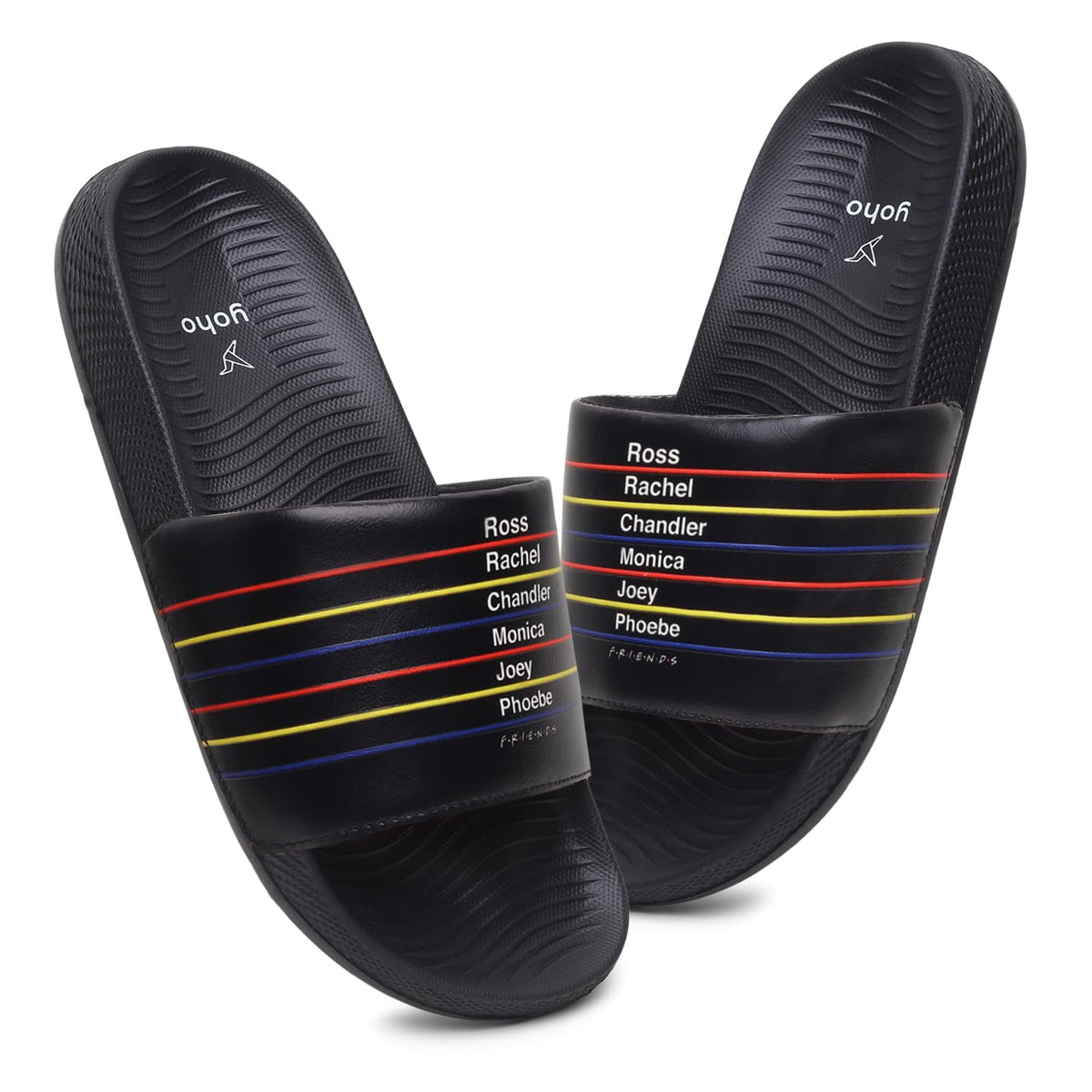 YOHO Friends Sliders for Women, Comfortable and Lightweight Slides Footwear for Woman & Girls, Official WB Merchandise 002 | Cl 8