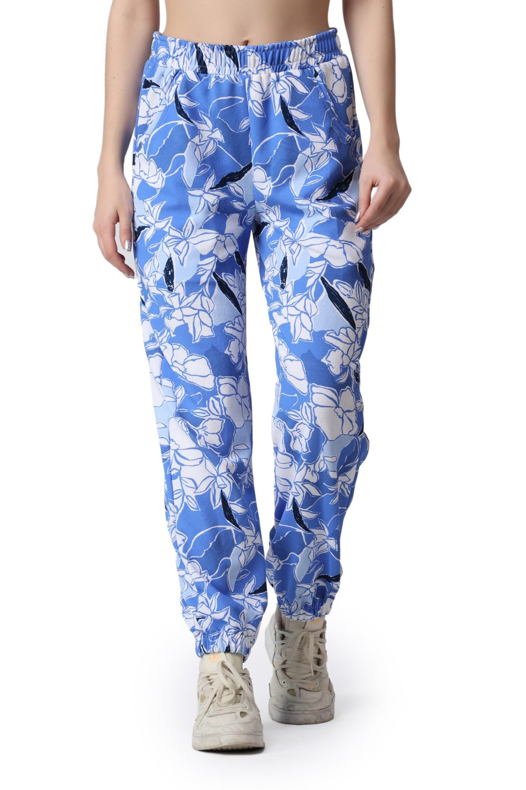 POPWINGS Casual Marblel Printed Joggers for Women || Pull On Joggers for Women || Comfortable Casual Women Joggers for Summer ||