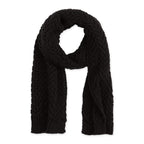 CHEVRON KNIT SCARF - BLACK