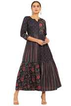 Soch Women Black Printed Kurta