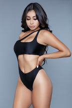 Be Wicked 1976 Quinn Swimsuit, Black, Small