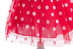 Dressy Daisy Toddler Girls Polka Dots Fancy Dress Up Halloween Costume Birthday Party Outfit with Mouse Ears Headband Size 3T to