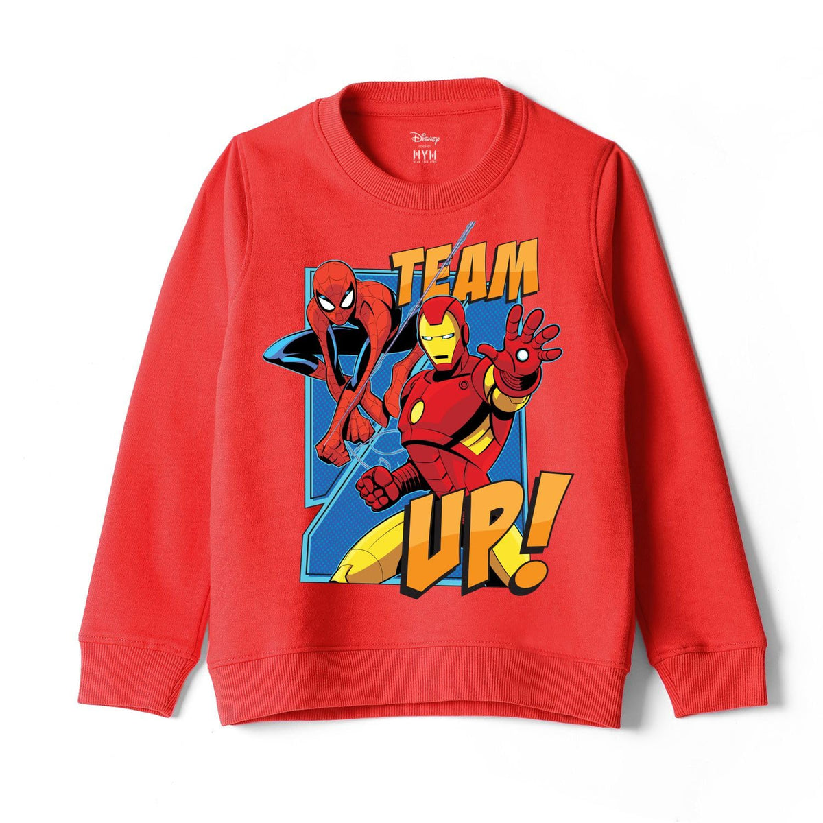 Wear Your Mind Avengers Character Print Red Round Neck Boys Sweatshirt DMARKSW655.5_1314Y 13-14