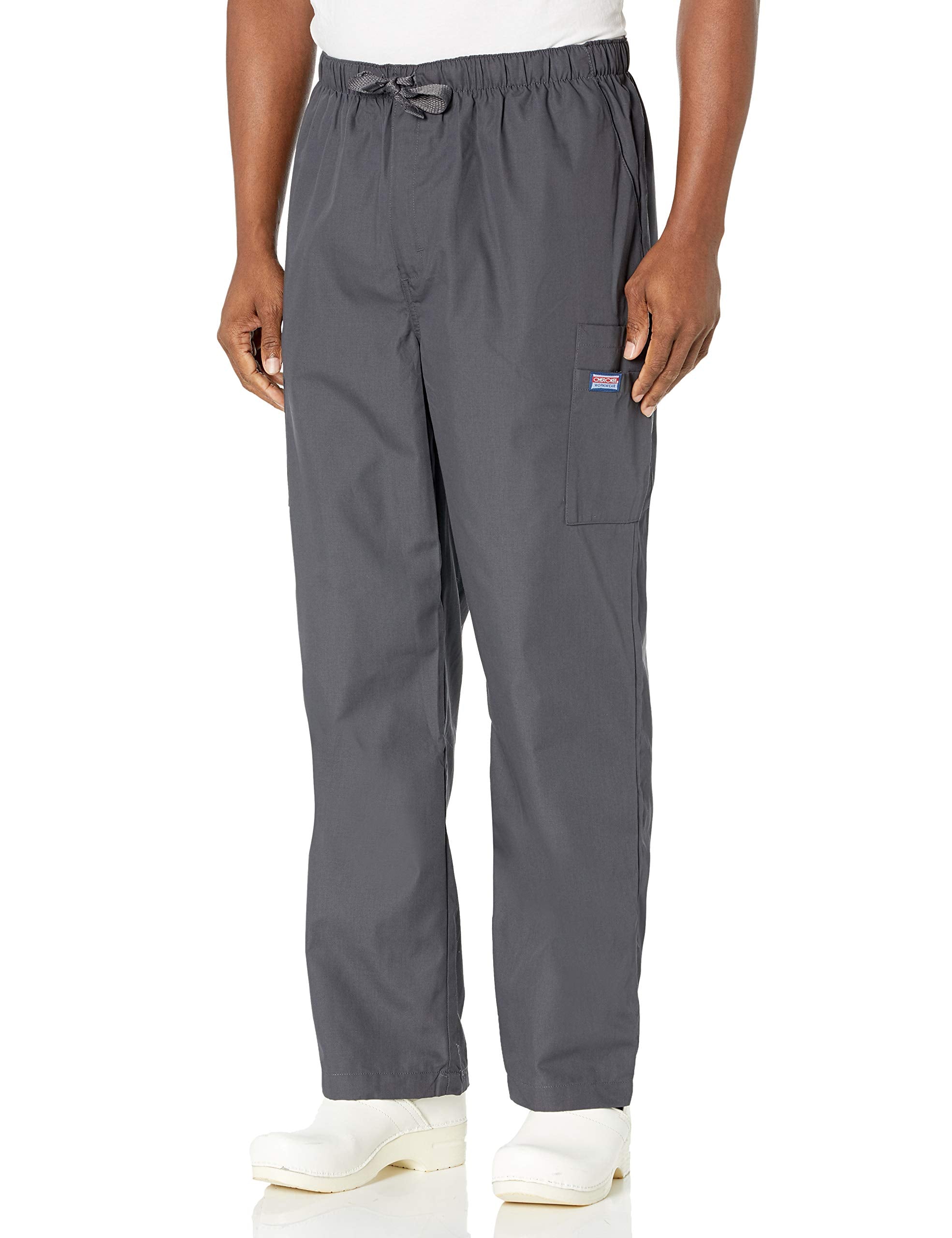 cherokee Mens Big and Tall Originals cargo Scrubs Pant, grey, XXXXX-Large