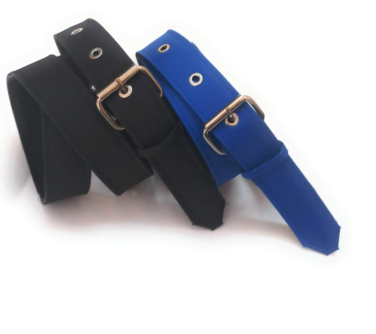 Generic Women Xxl Oversize Plus Size Denim Material Jeans Belts Black And Royal Blue 2Pcs Combo 28-42