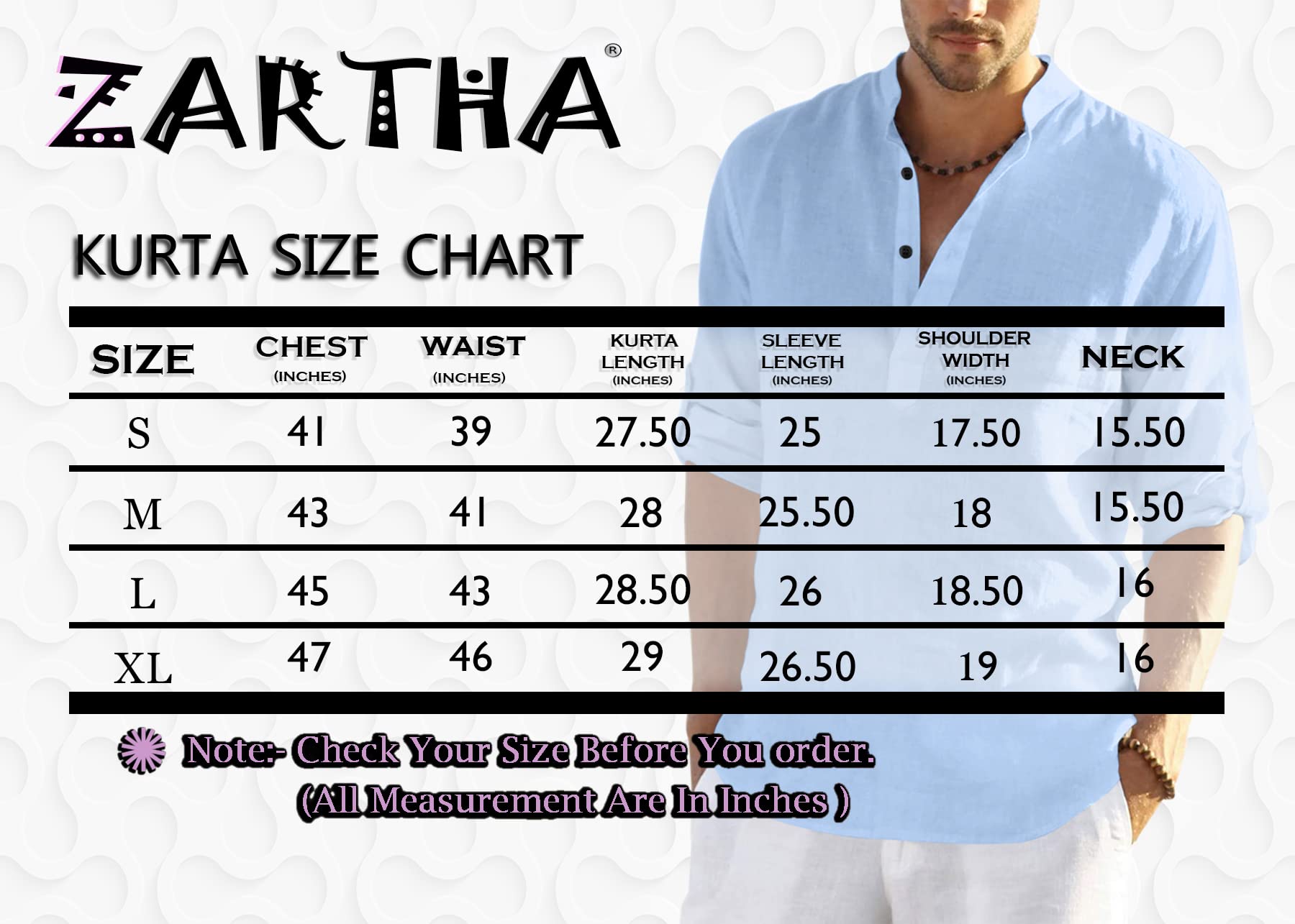 Zartha Combo Of 3 MenS Cotton Blend Full Sleeve Short Kurta Shirt With Mandarin Collar