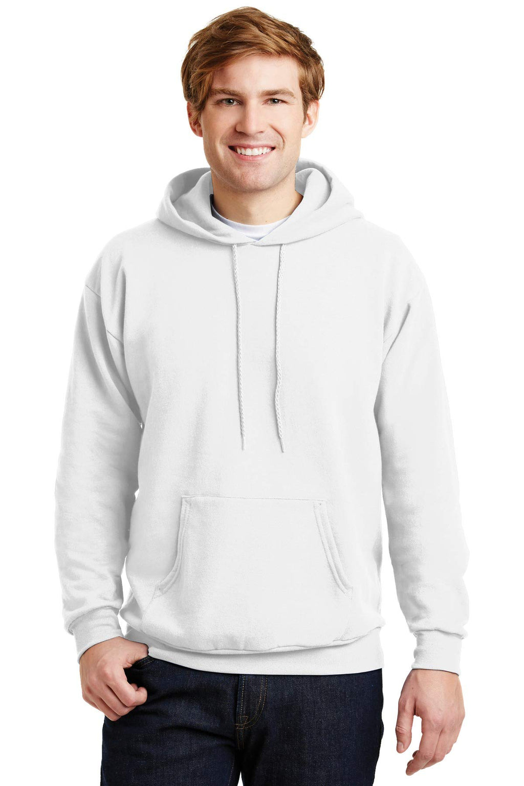 Unisex Ecosmart 5050 Pullover Hooded Sweatshirt - WHITE - S(D0102H7K3MT)