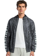 Bewakoof Air 1.0 Mens Typography Super Loose Fit Full Sleeve Hooded Neck Nylon Windcheater Jacket_ 601628 Grey S