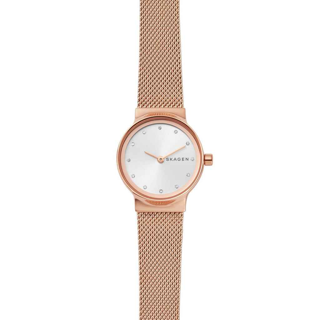 Skagen Women's Freja Lille Two-Hand Rose Gold Stainless Steel Mesh Band Watch (Model: SKW2665)