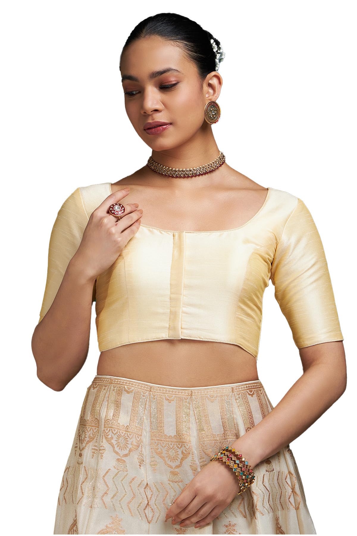 Soch Women Art Silk Princessline Cut Padded Blouse