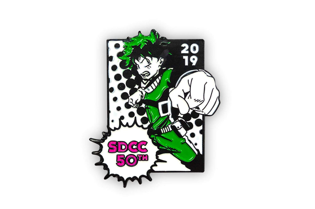 My Hero Academia Izuku Midoriya 2-Inch Enamel Collector Pin - Exclusive 2019 San Diego Comic-Con Deka Collectible - Durable Meta