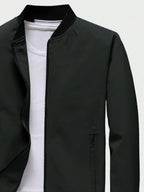 Noble Monk Bomber Jacket For Men | Mens Quilted Standard Length Jacket | Full Sleeve Mens Jacket