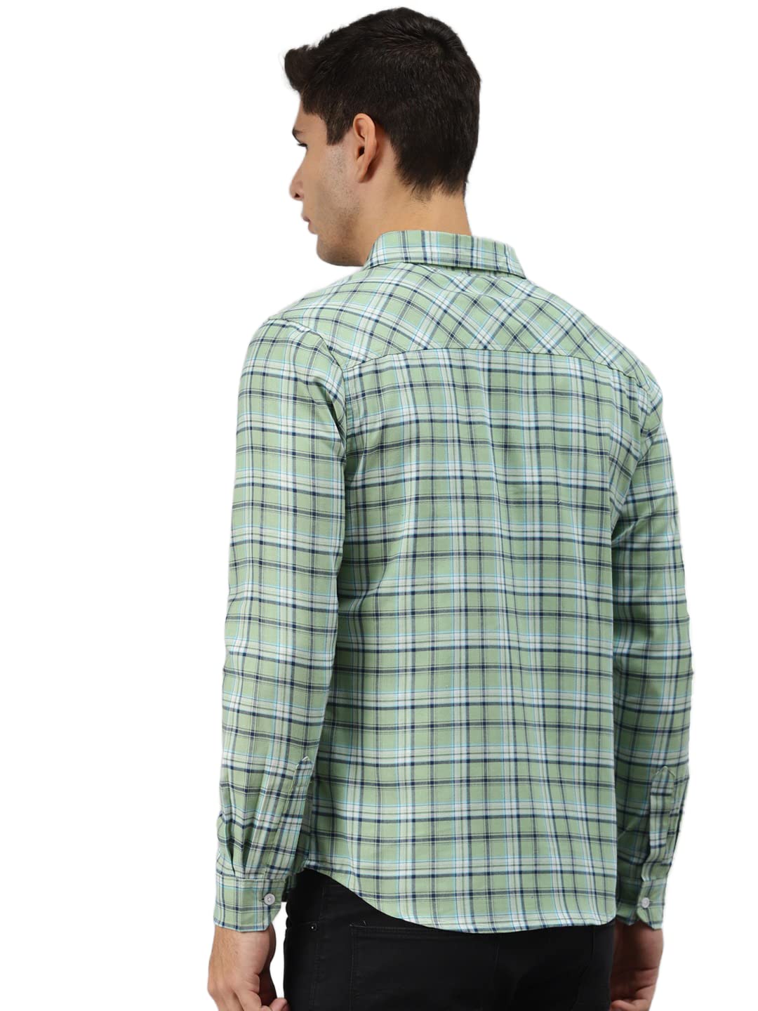 Hubberholme MenS Cotton Check Regular Fit Casual Shirt - Pure Soft Cotton Checked Shirts For Men Stylish/Trendy Full Sleeve Shi