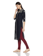 W For Woman Straight Kurta (18Auw11262-210250_Blue_10)