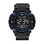 Skechers Men's Keats Digital Chronograph Watch, Color: Black/Blue (Model: SR1035)