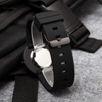 NUOVO Men Watch Big face Rose Gold Men's Watch Black Leather Watch for Men Genuine Leather Band Analog Time Display Mens Watch (